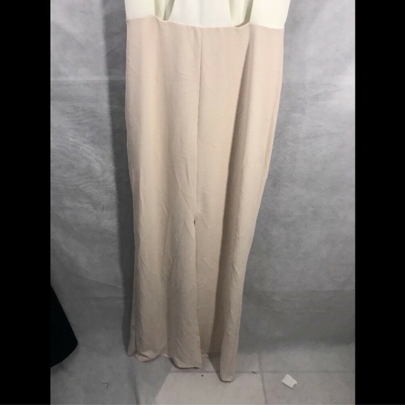 NWT ABS‎ by Allen Schwartz Two-Tone Cutout Maxi Gown Ivory-Pink [SZ Medium ] - Picture 8 of 8